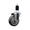 Service Caster 4'' SS Thermoplastic Rubber Wheel Swivel 1-1/2'' Expanding Stem Caster SCC-SSEX20S414-TPRB-112 - alternate 1